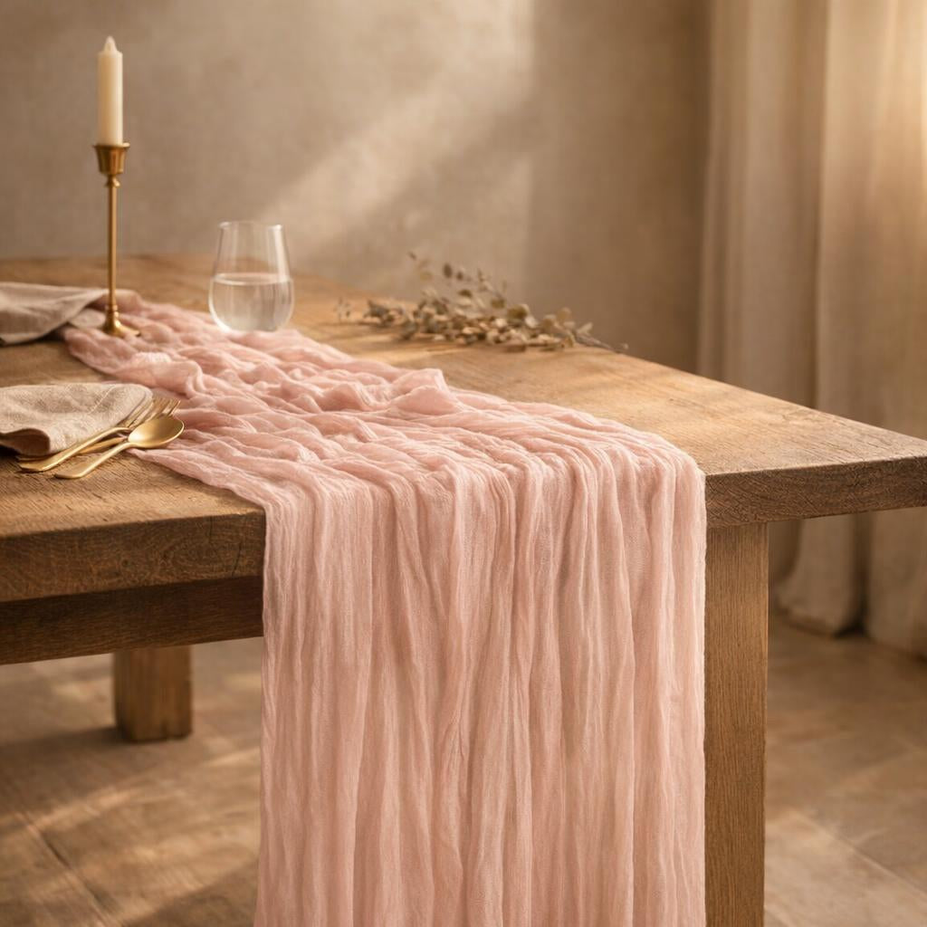 gold-cheesecloth-table-runner