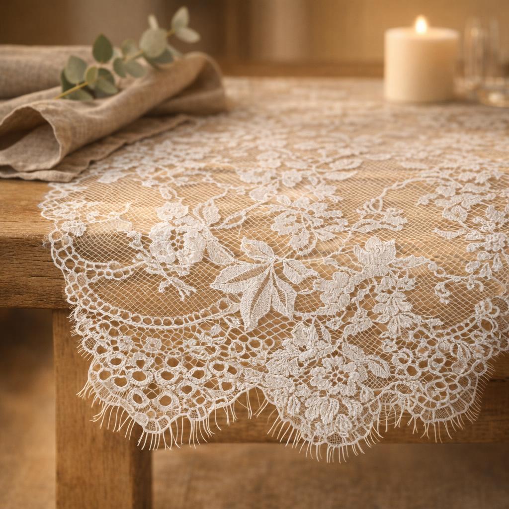 lace-table-runner-wedding