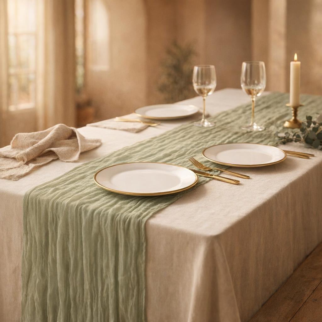 gold-cheesecloth-table-runner