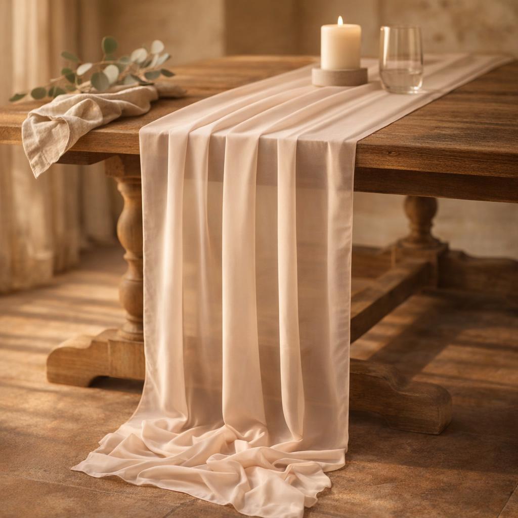 blush-chiffon-table-runner