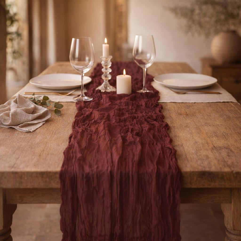 gold-cheesecloth-table-runner