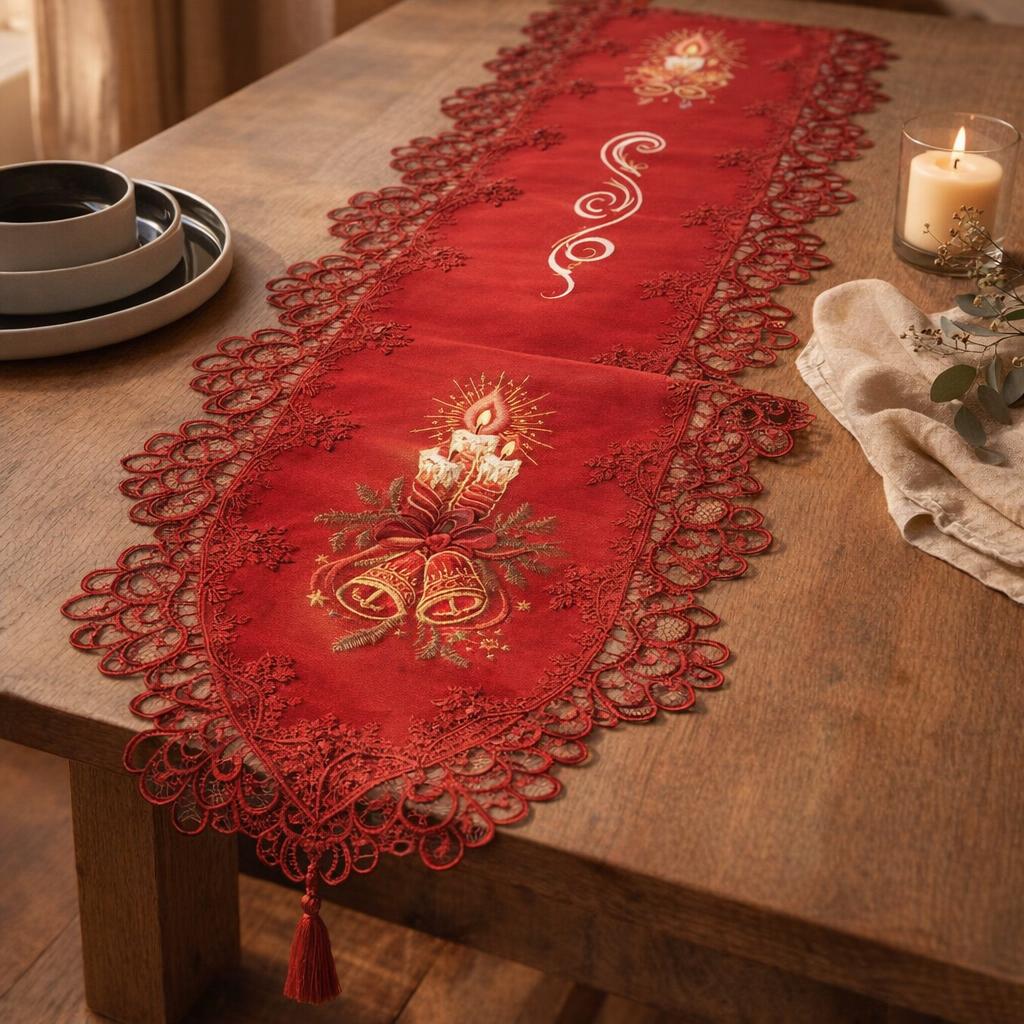 red-christmas-table-runner