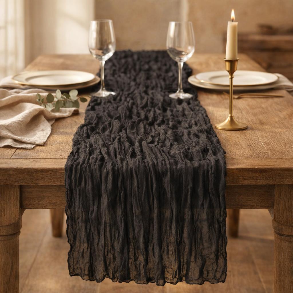 gold-cheesecloth-table-runner