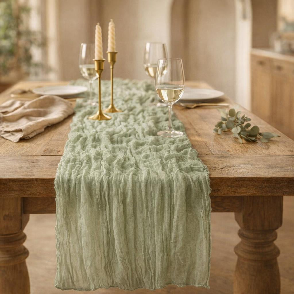 gold-cheesecloth-table-runner
