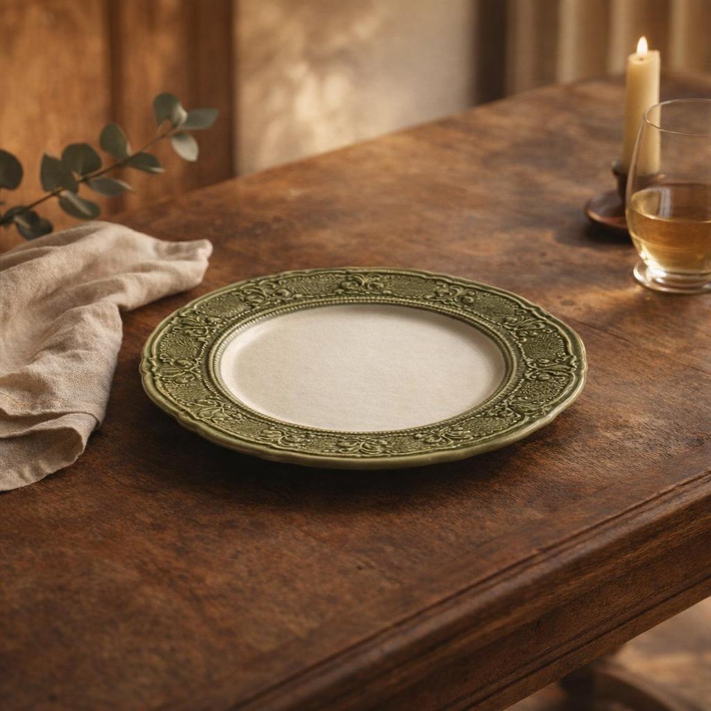 green-linen-table-runner