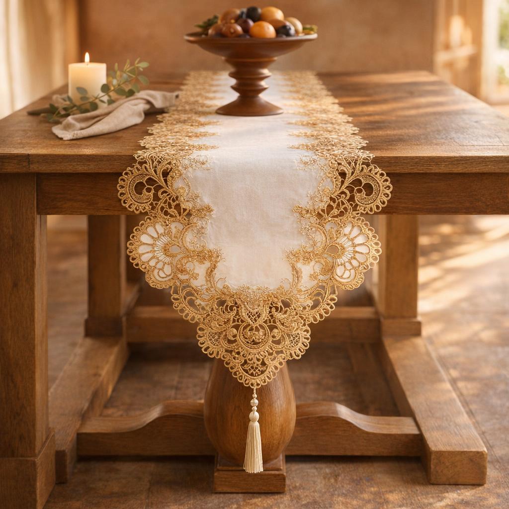 gold-lace-table-runner