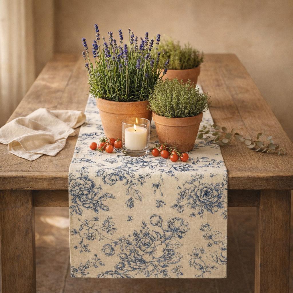blue-and-green-table-runner