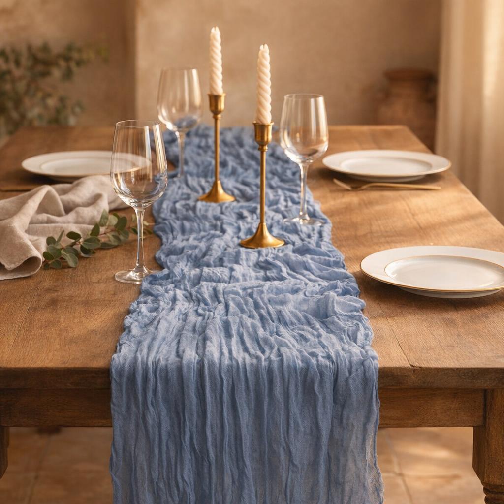 gold-cheesecloth-table-runner