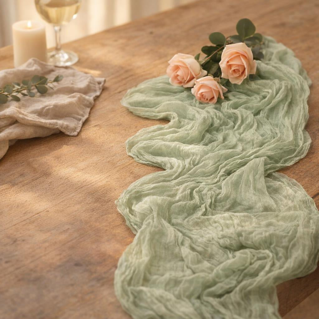 gold-cheesecloth-table-runner