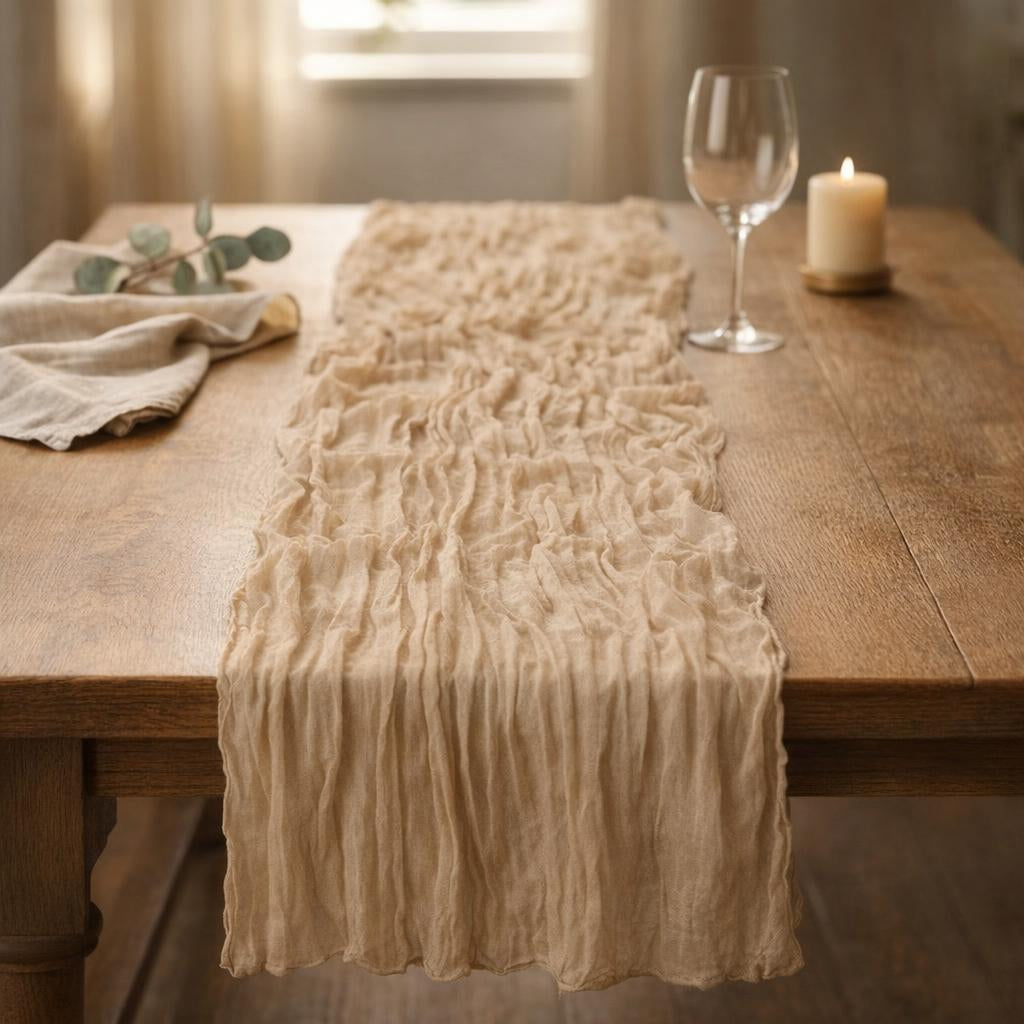 gold-cheesecloth-table-runner