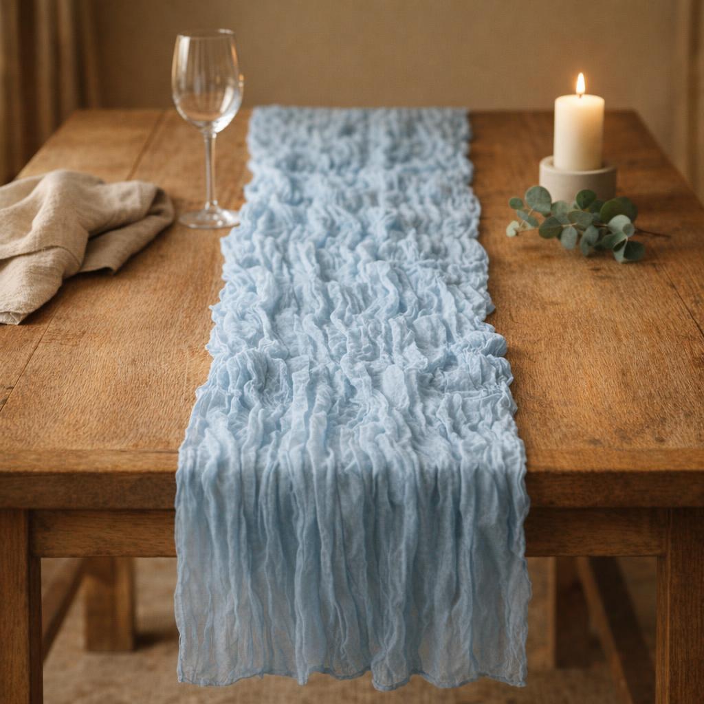 gold-cheesecloth-table-runner