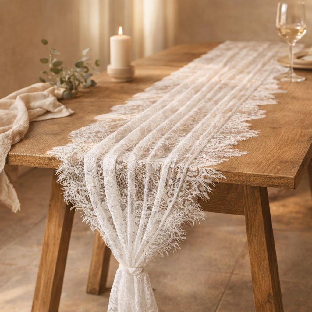 lace-table-runner-wedding