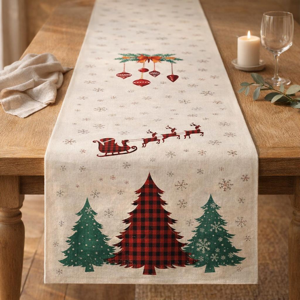green-table-runner-for-christmas