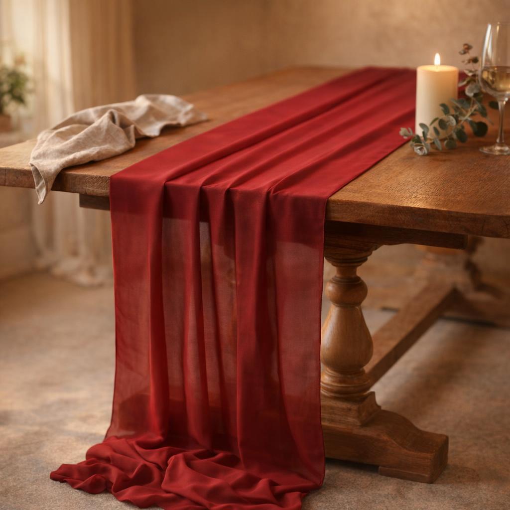 blush-chiffon-table-runner