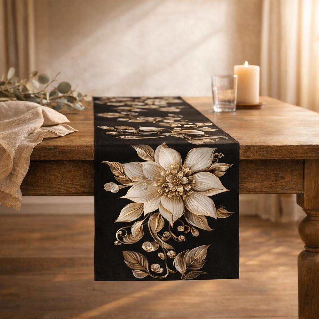 white-gold-table-runner